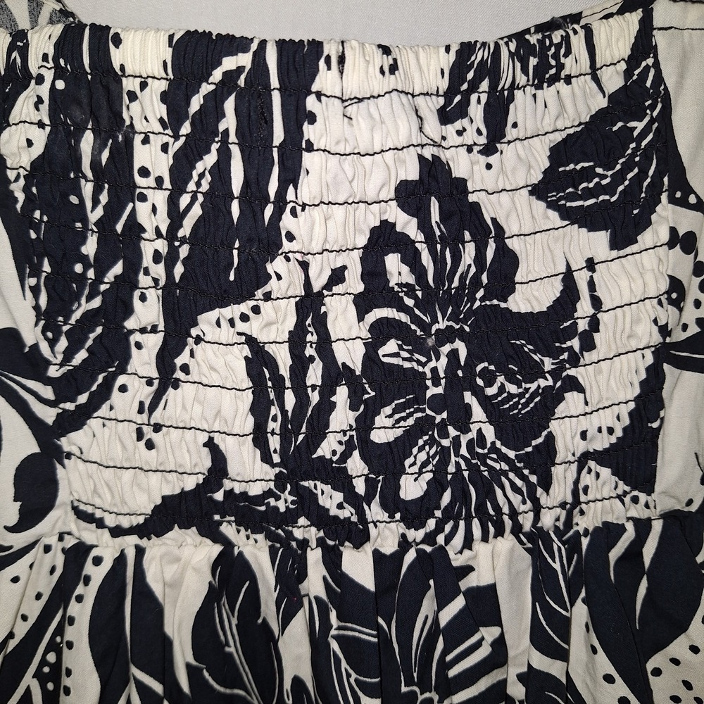 Cottagecore Romantic Resort Wear WHO WHAT WEAR Floral Dress S 100% Cotton Tiered - Picture 13 of 16